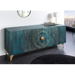 Kummut SUNSET türkiis / kuldne, mööbel, elutoamööbel, kummutid, kapid