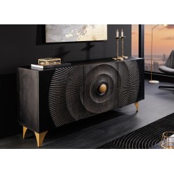 Kummut GOLDEN SUNSET must, mööbel, elutoamööbel, kummutid, kapp