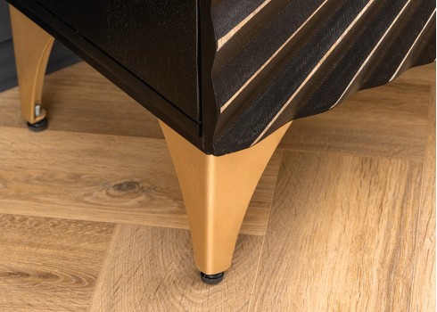 Kummut SOLARIS must / kuldne, mööbel, elutoamööbel, kummutid, kapp