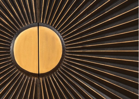 Kummut SOLARIS must / kuldne, mööbel, elutoamööbel, kummutid, kapp