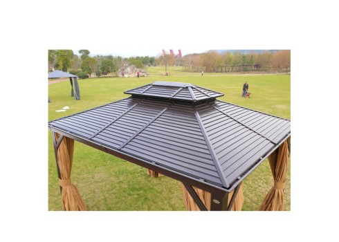 Varikatus SUNSET 3x4xH2-2,7m, pruun-beež