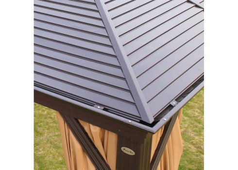 Varikatus SUNSET 3x4xH2-2,7m, pruun-beež