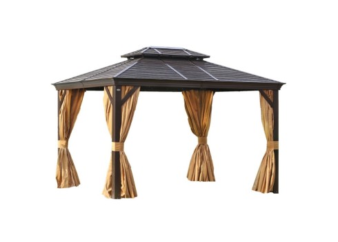 Varikatus SUNSET 3x4xH2-2,7m, pruun-beež