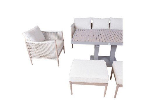 Aiamööblikomplekt MEDINA 7-osaline, beež