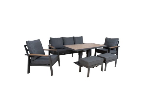 Aiamööblikomplekt PARKER 6-osaline, hall