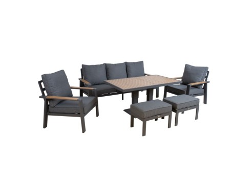 Aiamööblikomplekt PARKER 6-osaline, hall