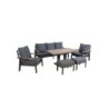 Aiamööblikomplekt PARKER 6-osaline, hall