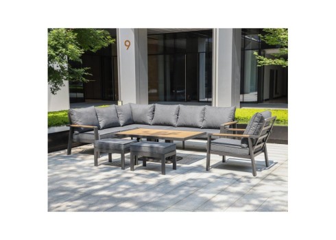 Aiamööblikomplekt PARKER 5-osaline, hall