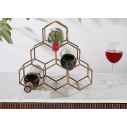 Veiniriiul HONEYCOMB kuldne, mööbel, elutoamööbel, veinikapid