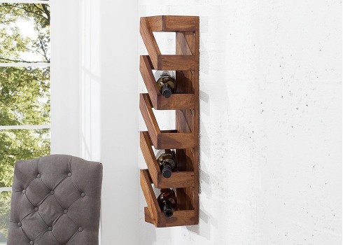 Veiniriiul MAKASSAR sheesham, mööbel, elutoamööbel, veinikapid, riiul