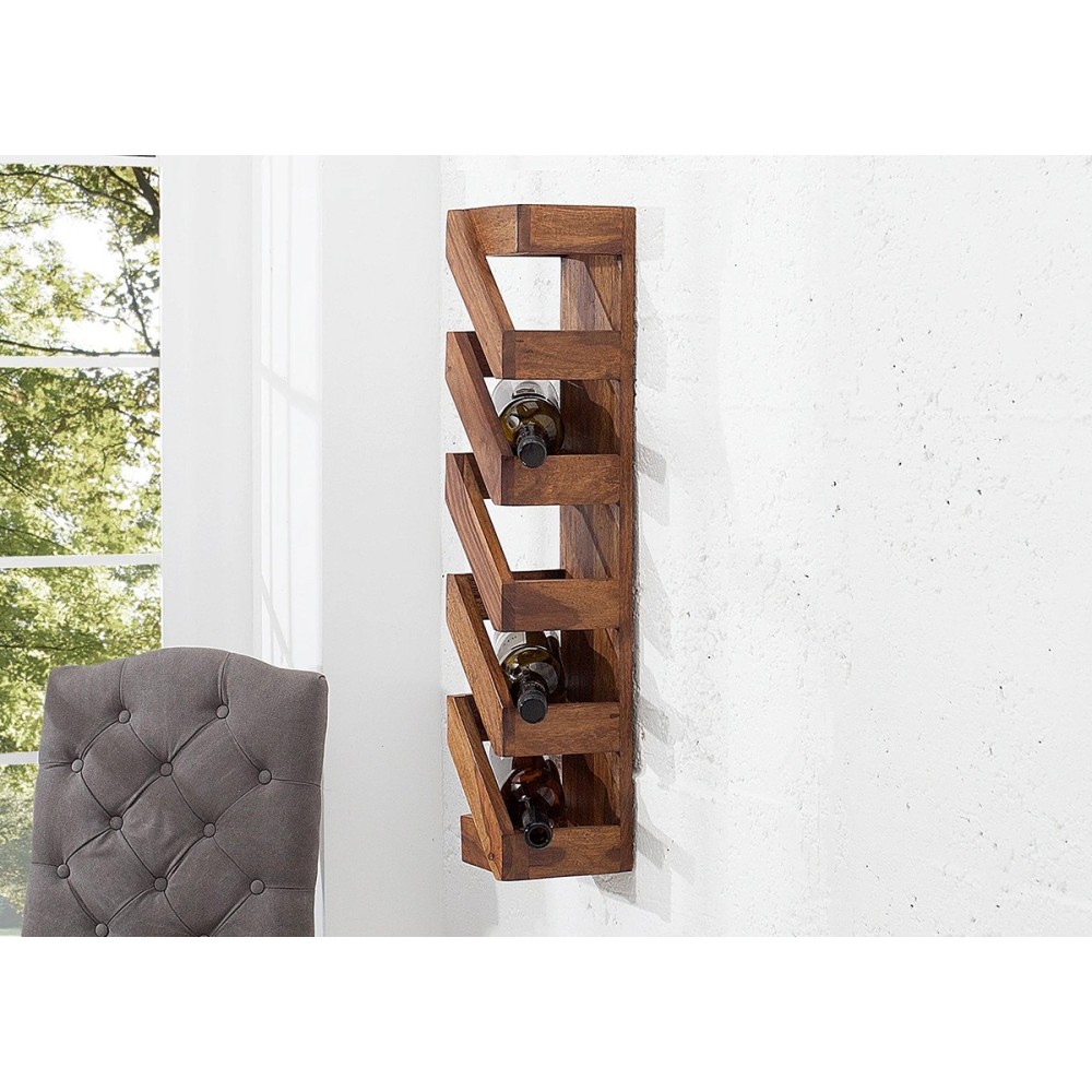 Veiniriiul MAKASSAR sheesham, mööbel, elutoamööbel, veinikapid, riiul