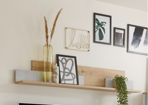 Seinariiul NELE kriidihall / tamm, mööbel, elutoamööbel, seinariiulid