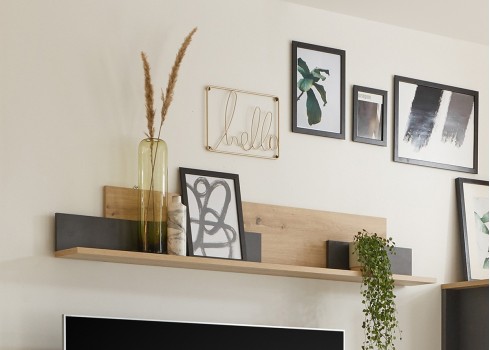 Seinariiul NELE antratsiit / tamm, elutoamööbel, mööbel, seinariiulid