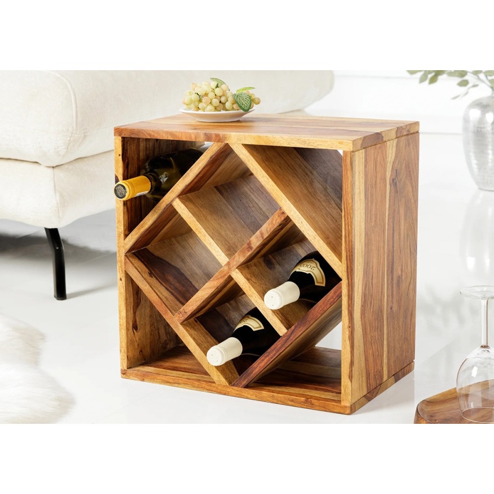 Veiniriiul CUBUS sheesham, mööbel, elutoamööbel, veinikapid, abilauad
