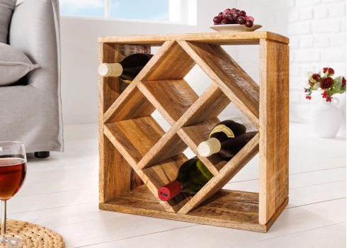 Veiniriiul CUBUS mango, mööbel, elutoamööbel, veinikapid