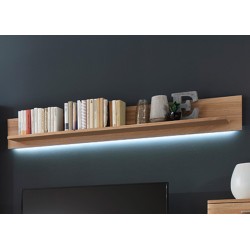 Seinariiul SANTORI tamm, 180x22xH24 cm, mööbel, elutoamööbel, riiulid