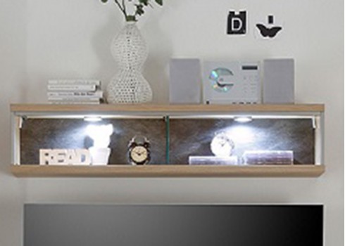 Seinariiul ESPERO tamm, 124x23xH27 cm, mööbel, riiulid, riiul