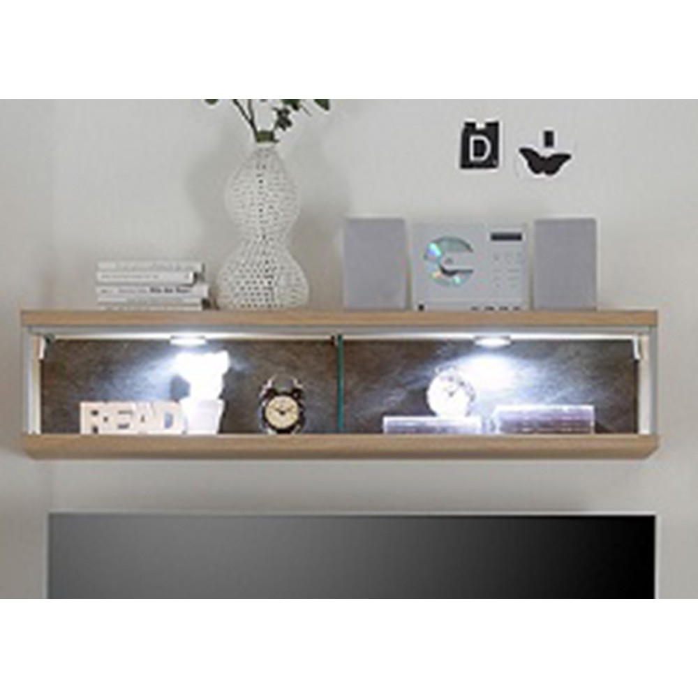 Seinariiul ESPERO tamm, 124x23xH27 cm, mööbel, riiulid, riiul