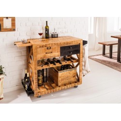 Baarikapp BODEGA mango / must, mööbel, elutoamööbel, baarikapid, kapp