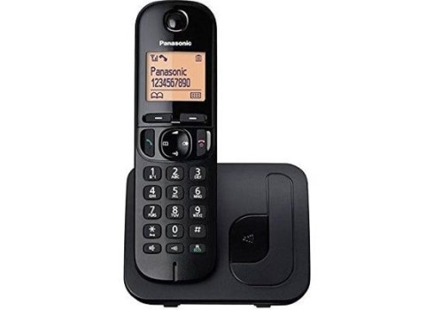 Telefon Panasonic juhtmeta, must