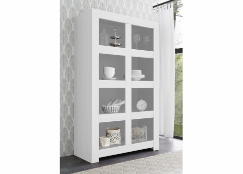 Raamaturiiul FIRENZE mattvalge, mööbel, elutoamööbel, kummutid