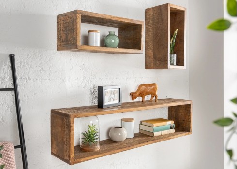 Seinariiulite komplekt HEMINGWAY mango, mööbel, elutoamööbel, riiulid