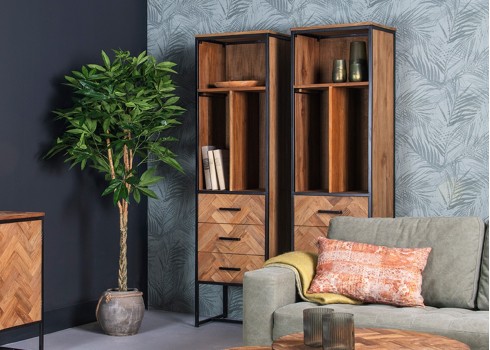 Kapp-riiul ACCENT naturaalne puit / must,  kapid, riiulid, riiul