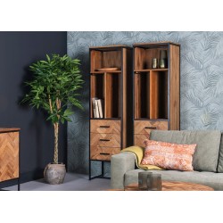 Kapp-riiul ACCENT naturaalne puit / must,  kapid, riiulid, riiul