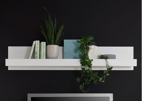 Seinariiul BIANCO valge läige, mööbel, elutoamööbel, seinariiulid