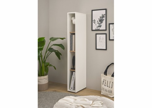 Riiul CITY valge / tamm, mööbel, kontorimööbel, riiulid, kapp