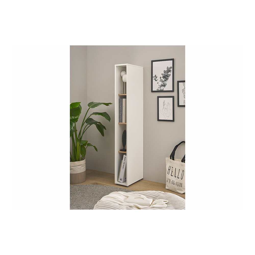 Riiul CITY valge / tamm, mööbel, kontorimööbel, riiulid, kapp