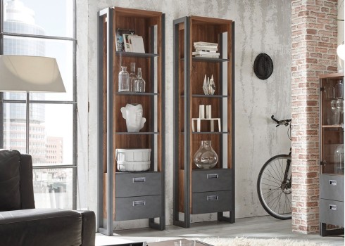 Kapp-riiul DETROIT tamm / hall, mööbel, elutoamööbel, kapid, riiulid