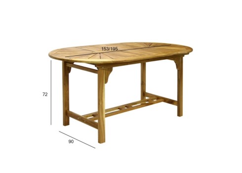 Laud FINLAY 153-195x90xH72cm, akaatsia