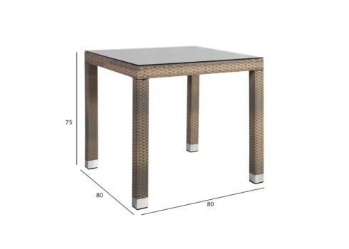 Laud LARACHE 80x80xH75cm, beež