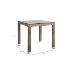 Laud LARACHE 80x80xH75cm, beež