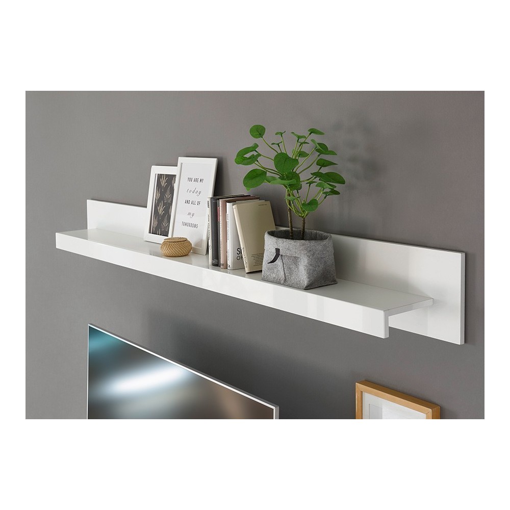 Seinariiul MERAN valge läige, mööbel, elutoamööbel, riiulid