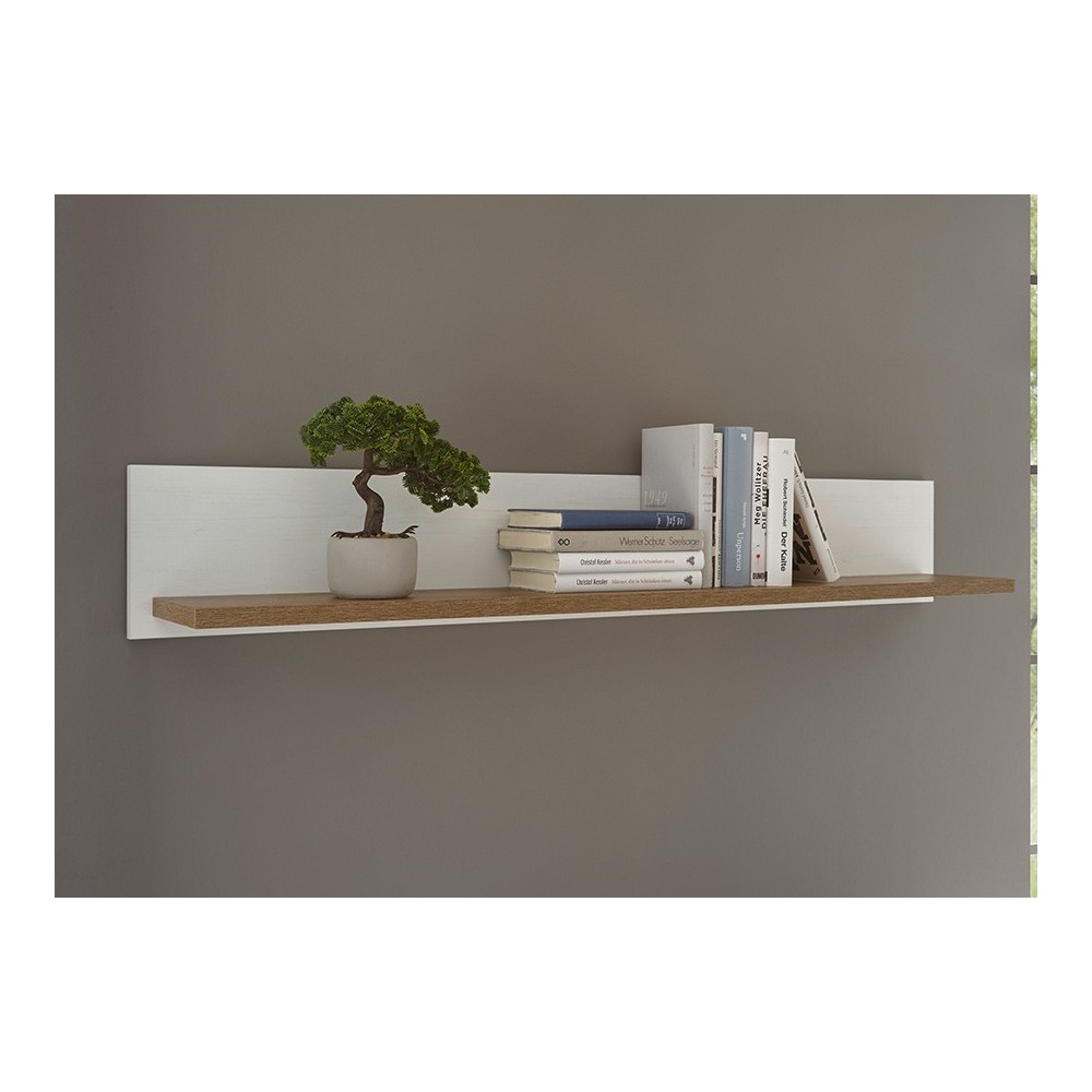 Seinariiul PROVENCE valge mänd / tamm, mööbel, elutoamööbel, riiulid