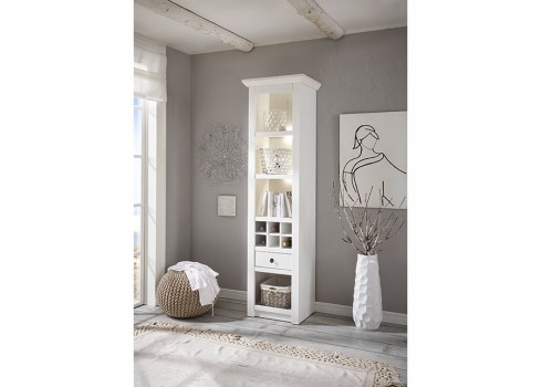 Kapp-riiul WESTERLAND valge mänd, mööbel, elutoamööbel, kapid, riiulid