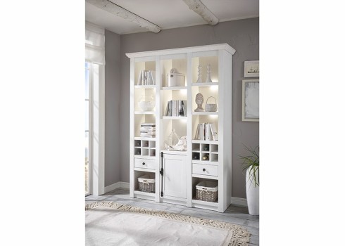 Kapp-riiul WESTERLAND valge mänd, mööbel, elutoamööbel, vitriinkapid