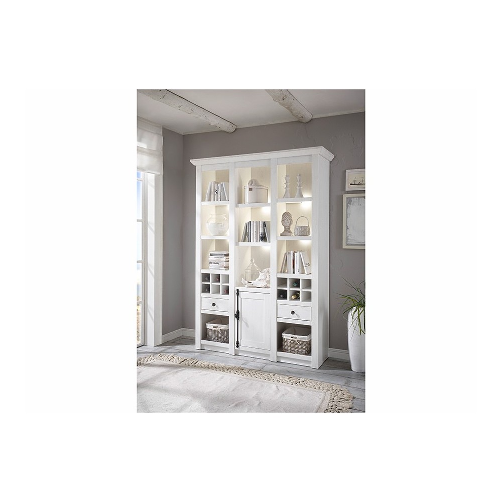 Kapp-riiul WESTERLAND valge mänd, mööbel, elutoamööbel, vitriinkapid