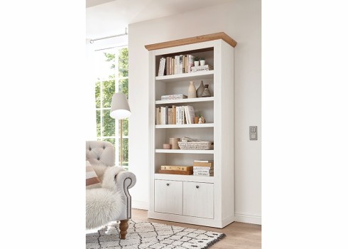 Kapp-riiul WESTMINSTER valge / tamm, mööbel, elutoamööbel, kummutid