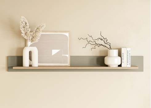 Seinariiul STRANDA hallikasroheline / tamm, mööbel, elutoamööbel