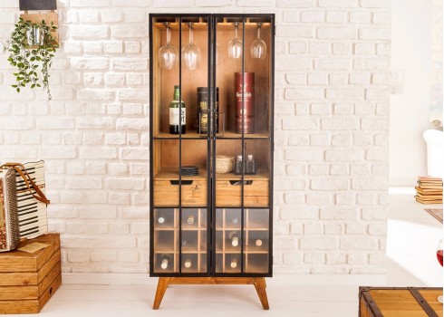 Baarikapp SEVEN SEAS kuusk / must, mööbel, elutoamööbel, baarikapid