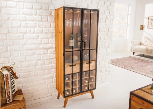 Baarikapp SEVEN SEAS kuusk / must, mööbel, elutoamööbel, baarikapid