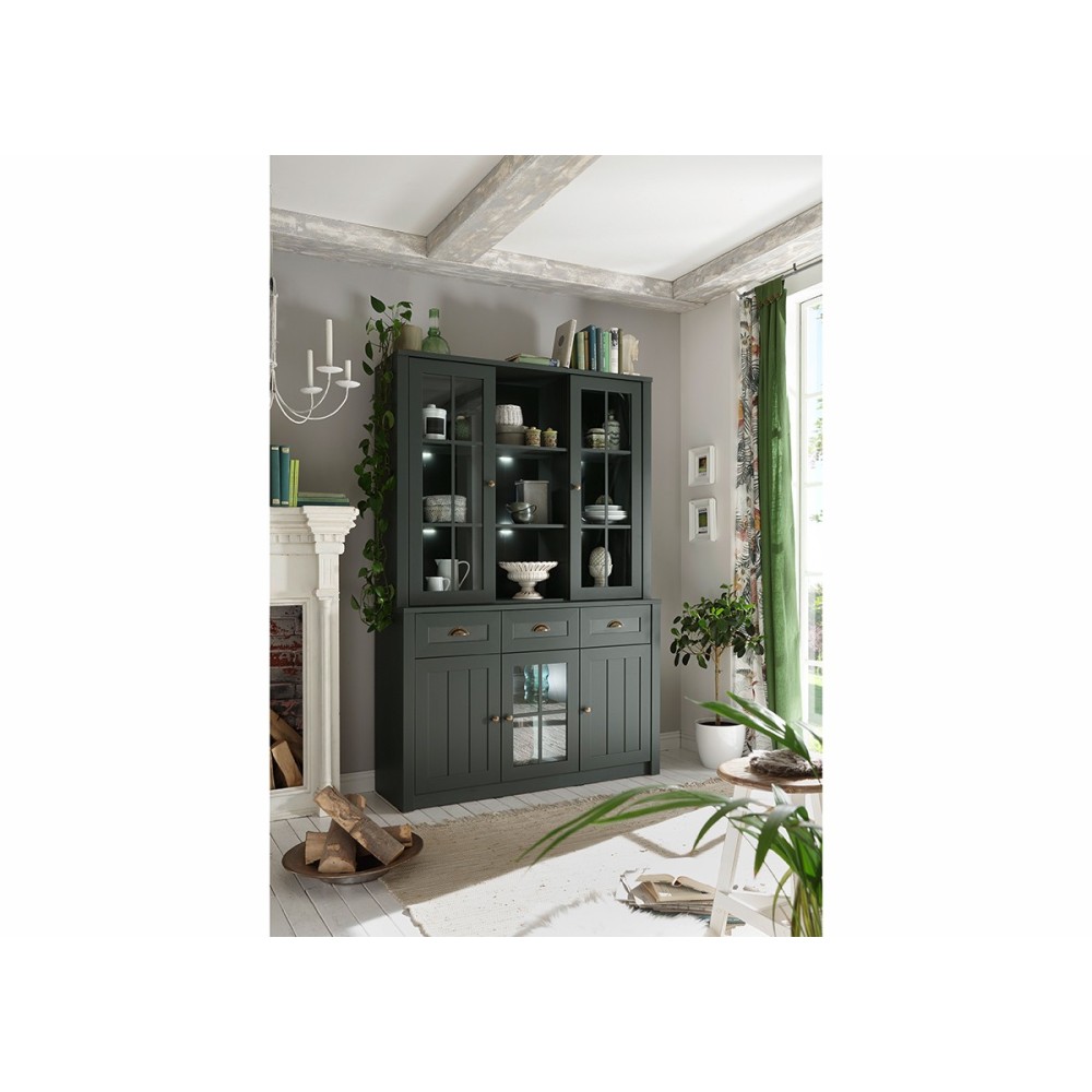 Puhvetkapp ASCOT tumeroheline, mööbel, elutoamööbel, vitriinkapid