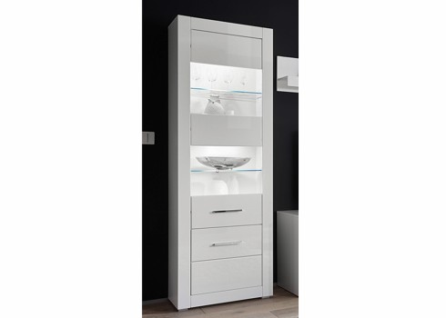 Vitriinkapp BIANCO valge läige,  mööbel, elutoamööbel, vitriinkapid