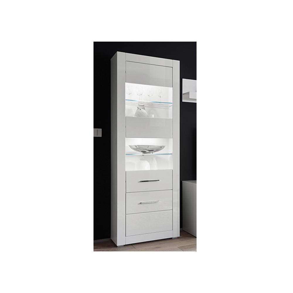 Vitriinkapp BIANCO valge läige,  mööbel, elutoamööbel, vitriinkapid