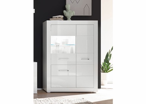 Vitriinkapp BIANCO valge läige, mööbel, elutoamööbel, vitriinkapid