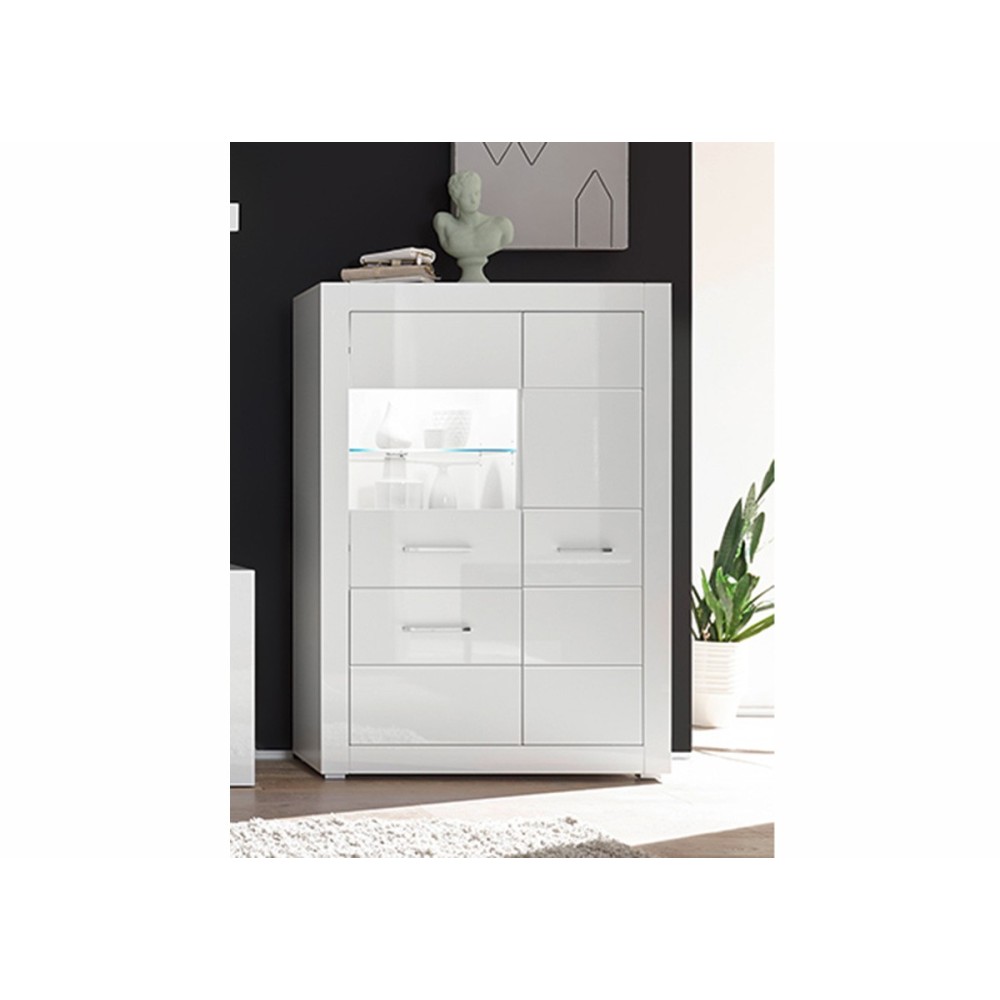 Vitriinkapp BIANCO valge läige, mööbel, elutoamööbel, vitriinkapid