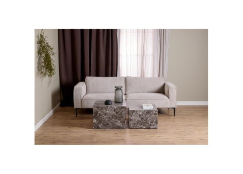 Diivanilauad 2tk DICE 58x58xH40cm, 50x50xH33cm, helepruun